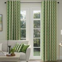 ANTE DECOR Valencia Printed Cotton Made To Measure Curtains Emerald