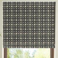 Orla Kiely Textured Flower Made To Measure Roman Blind Charcoal