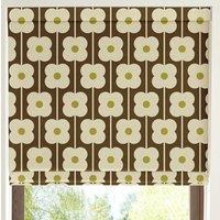 Orla Kiely Abacus Flower Made To Measure Roman Blind Conker