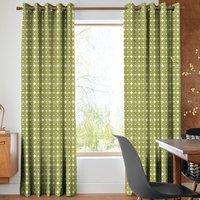 Orla Kiely Textured Flower Made To Measure Curtains Olive