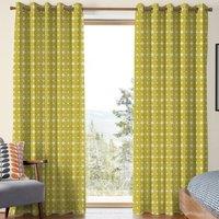 Orla Kiely Textured Flower Made To Measure Curtains Yellow