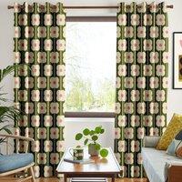 Orla Kiely Abacus Flower Made To Measure Curtains Seagrass
