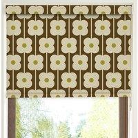 Orla Kiely Abacus Flower Translucent Made To Measure Roller Blind Conker