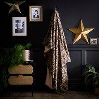 Fusion Leopard Fleece 150cmx220cm Throw Natural