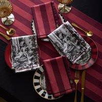 Laurence Llewelyn-Bowen Festivo 4 Pack 40cmx40cm Napkins Red
