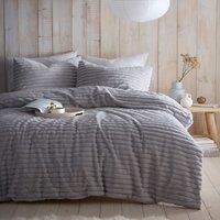 Appletree Morritz Faux Fur Duvet Cover Bedding Set Grey