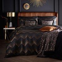 Laurence Llewelyn-Bowen Cocktail Jacquard Duvet Cover Bedding Set Black
