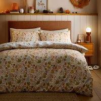 Dreams and Drapes Autumn Foliage Duvet Cover Bedding Set Natural
