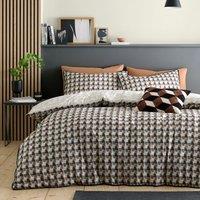 Appletree Jett Cotton Duvet Cover Bedding Set Brown Bracken