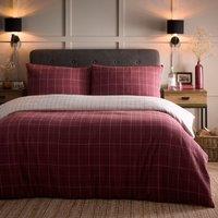 Dreams and Drapes Wynn Brushed Cotton Duvet Cover Bedding Set Burgundy