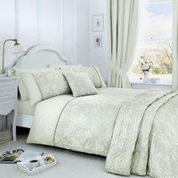 Dreams and Drapes Jasmine Jacquard Duvet Cover Bedding Set Green
