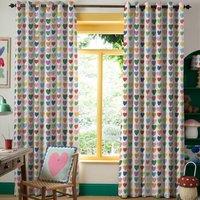 Wee Blue Bell Love Hearts Made To Measure Curtains Multi