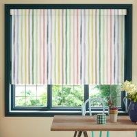 Bluebellgray Watercolour Stripe Blackout Made To Measure Roller Blind Tetbury