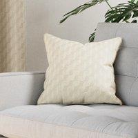 Tokyo Geometric Embossed Filled Cushion 43cm x 43cm Cream