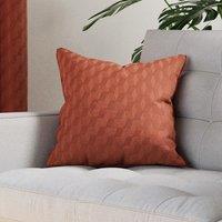 Tokyo Geometric Embossed Filled Cushion 43cm x 43cm Orange