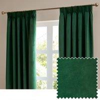 Furn Ultimate Velvet Ready Made Blockout Curtains Emerald