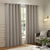 Paoletti Galaxy Chenille Ready Made Eyelet Blockout Curtains Silver