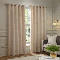 Paoletti Galaxy Chenille Ready Made Eyelet Blockout Curtains Blush