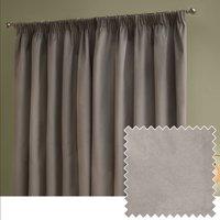 Furn Ultimate Velvet Ready Made Blackout Curtains Silver