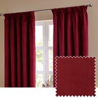Furn Ultimate Velvet Ready Made Blockout Curtains Burgundy
