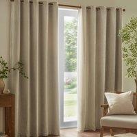 Yard Heavy Chenille Velvet Ready Made Eyelet Blockout Curtains Linen