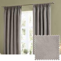 Furn Ultimate Velvet Ready Made Blockout Curtains Silver
