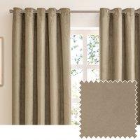 Furn Verso Reversible Suede Look Ready Made Eyelet Blackout Curtains Mocha