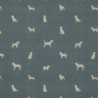 ANTE DECOR Woof Printed Cotton Fabric Blue