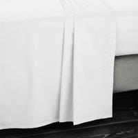 Bianca 400 Thread Count Cotton Sateen Bed Linen Flat Sheet White
