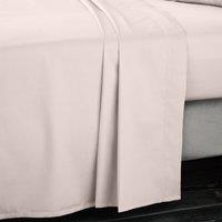 Bianca 400 Thread Count Cotton Sateen Bed Linen Flat Sheet Blush