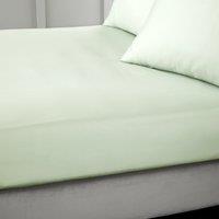 Bianca 400 Thread Count Cotton Sateen Bed Linen Fitted Sheet Green