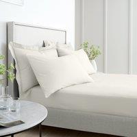 Bianca 200 Thread Count Cotton Percale Extra Deep Bed Linen Fitted Sheet Cream