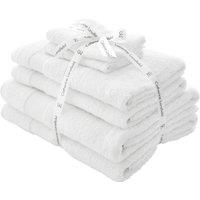 Catherine Lansfield Anti Bacterial Six Towel Bale Towels White