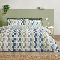 Catherine Lansfield Bryson Duvet Cover Bedding Set Blue