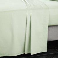 Bianca 400 Thread Count Cotton Sateen Bed Linen Flat Sheet Green