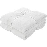 Catherine Lansfield Anti Bacterial Two Bath Sheet Towels White