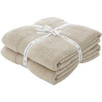 Catherine Lansfield Anti Bacterial Two Bath Sheet Towels Natural