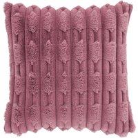 Bianca Carved Faux Fur Filled Cushion 50cm x 50cm Pink