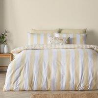 Catherine Lansfield Cove Stripe Duvet Cover Bedding Set Yellow
