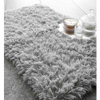 Catherine Lansfield Cuddly Bath Mat Silver