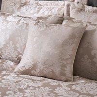 Catherine Lansfield Damask Jacquard Filled Cushion 43cm x 43cm Champagne