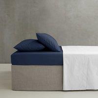 Catherine Lansfield Easy-Iron Percale Bed Linen Fitted Sheet Navy