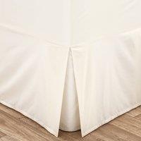 Catherine Lansfield Easy-Iron Percale Valance Bed Linen Fitted Sheet Cream