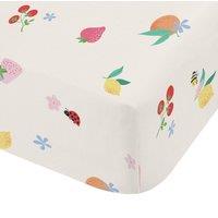 Catherine Lansfield Fruity Friends Bed Linen Fitted Sheet Bright