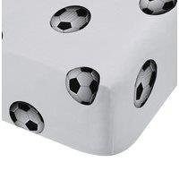 Catherine Lansfield Football Bed Linen Fitted Sheet Multi