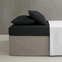 Catherine Lansfield Easy-Iron Percale Bed Linen Fitted Sheet Black