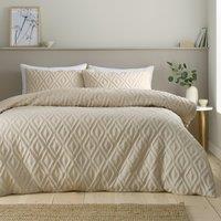 Catherine Lansfield Jacob Geo Duvet Cover Bedding Set Natural