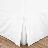 Catherine Lansfield Easy-Iron Percale Valance Bed Linen Fitted Sheet White