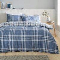 Catherine Lansfield Kelso Check Duvet Cover Bedding Set Lansfield Blue
