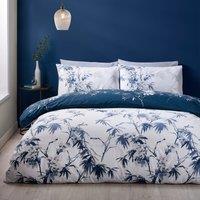 Catherine Lansfield Kyoto Floral Duvet Cover Bedding Set Blue